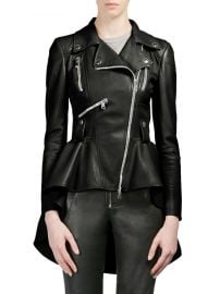 Alexander McQueen - Leather Peplum Moto Jacket at Saks Fifth Avenue